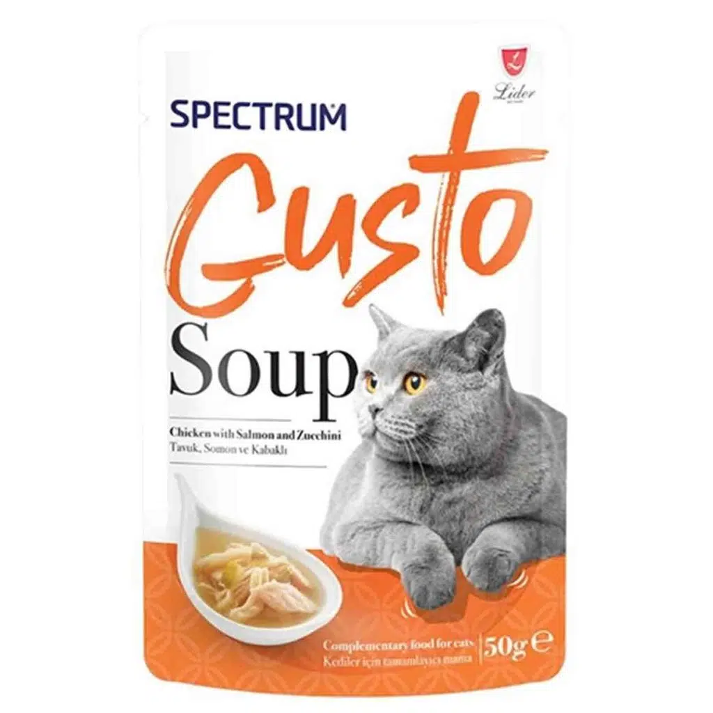 Spectrum Gusto Tavuklu Somon Balıklı ve Kabaklı Kedi Çorbası 50gr