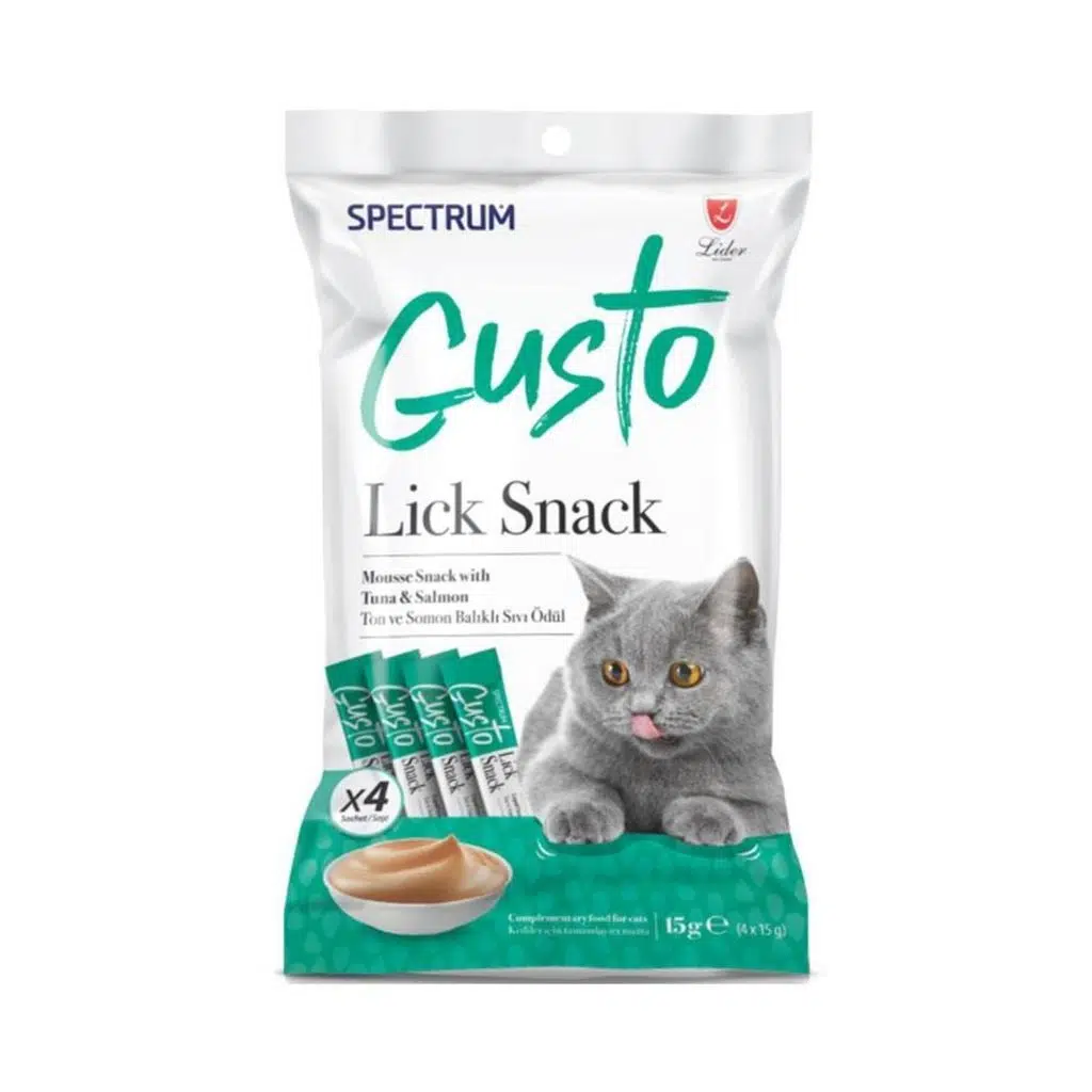 Spectrum Gusto Ton Balığı ve Somonlu Sıvı Kedi Ödül Maması 4x15gr