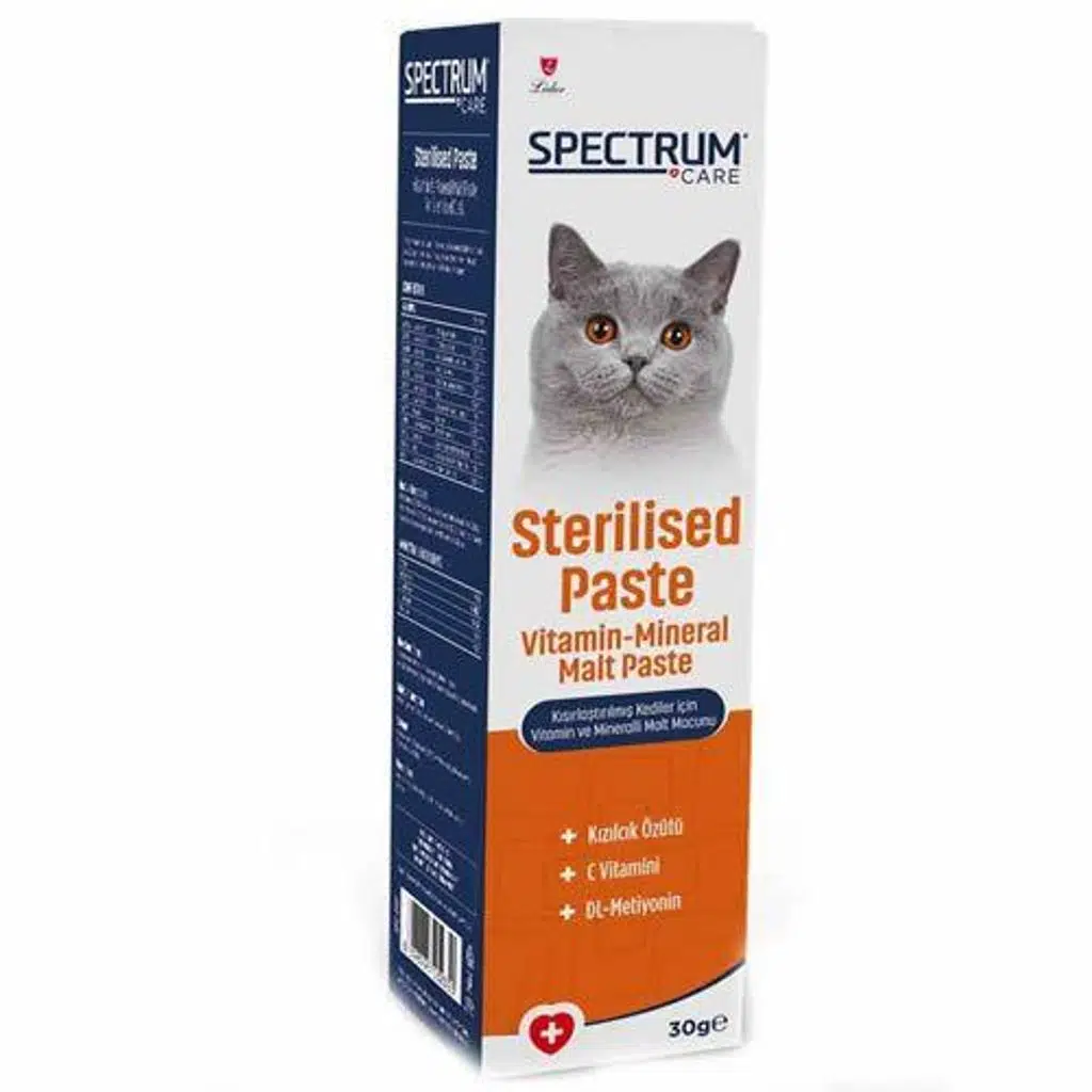 Spectrum Kısırlaştırılmış Kediler İçin Vitamin ve Mineralli Malt Macunu 30gr