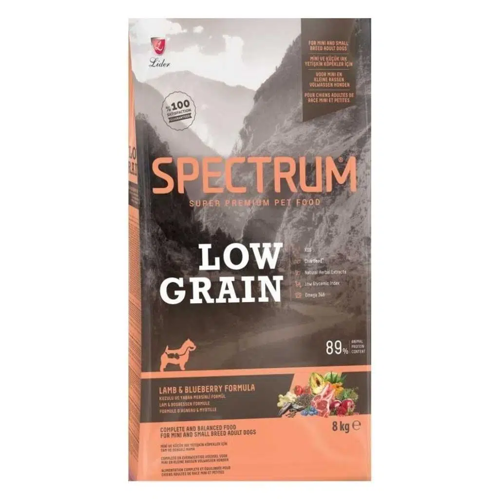 Spectrum Mini Adult Kuzulu/Yaban Mersinli köpek maması 8 Kg