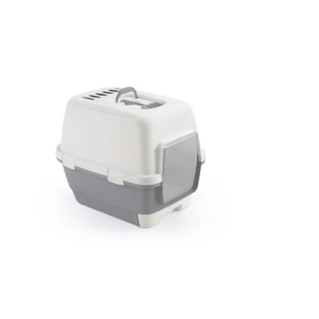 Stefanplast Cathy Clever Smart Kapalı Kedi Tuvaleti Gri 58x45x48