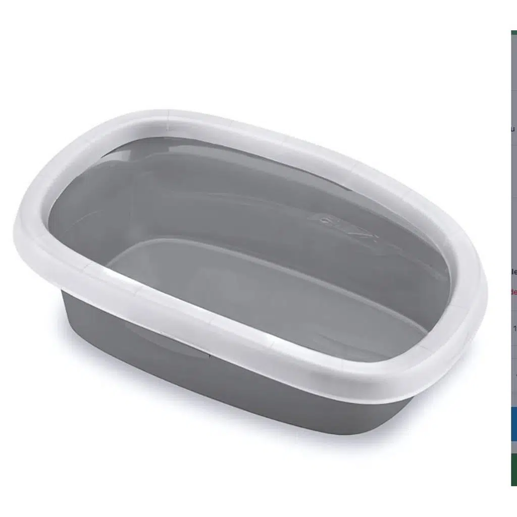 Stefanplast Sprınt Açık Kedi Tuvaleti-31x43x14 cm BEYAZ GRİ