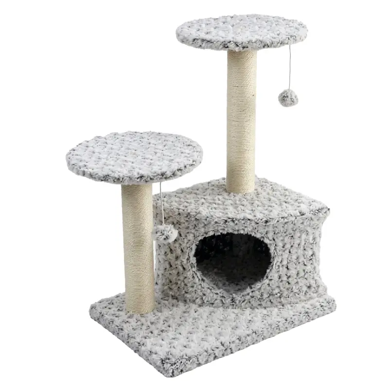 Tommy Kedi Evli Tırmalama Gri 45x33x70