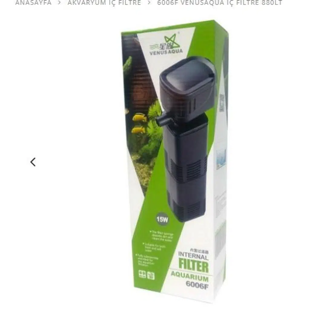 Venus Aqua 6006 F İç filtre 800 L/H