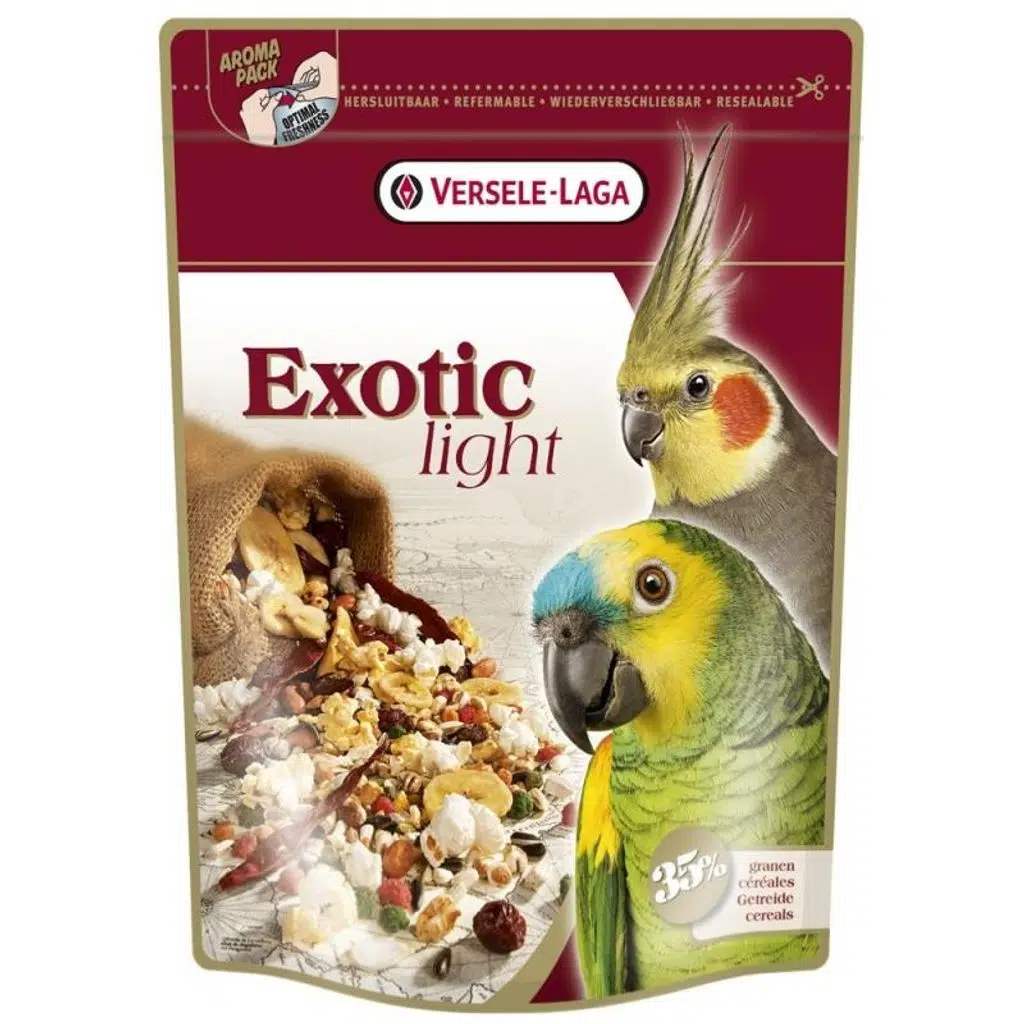 Versele Laga Exotic Light Büyük Paraket,Papağanlar için Light Meyve ve Yemiş Karışımı 750gr 