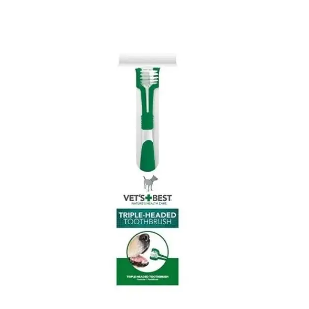 Vets Best Üç Başlıklı Diş Fırçası