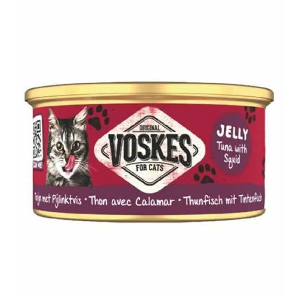 Voskes Ton Balıklı ve Kalamarlı Kedi Konservesi 85 Gr