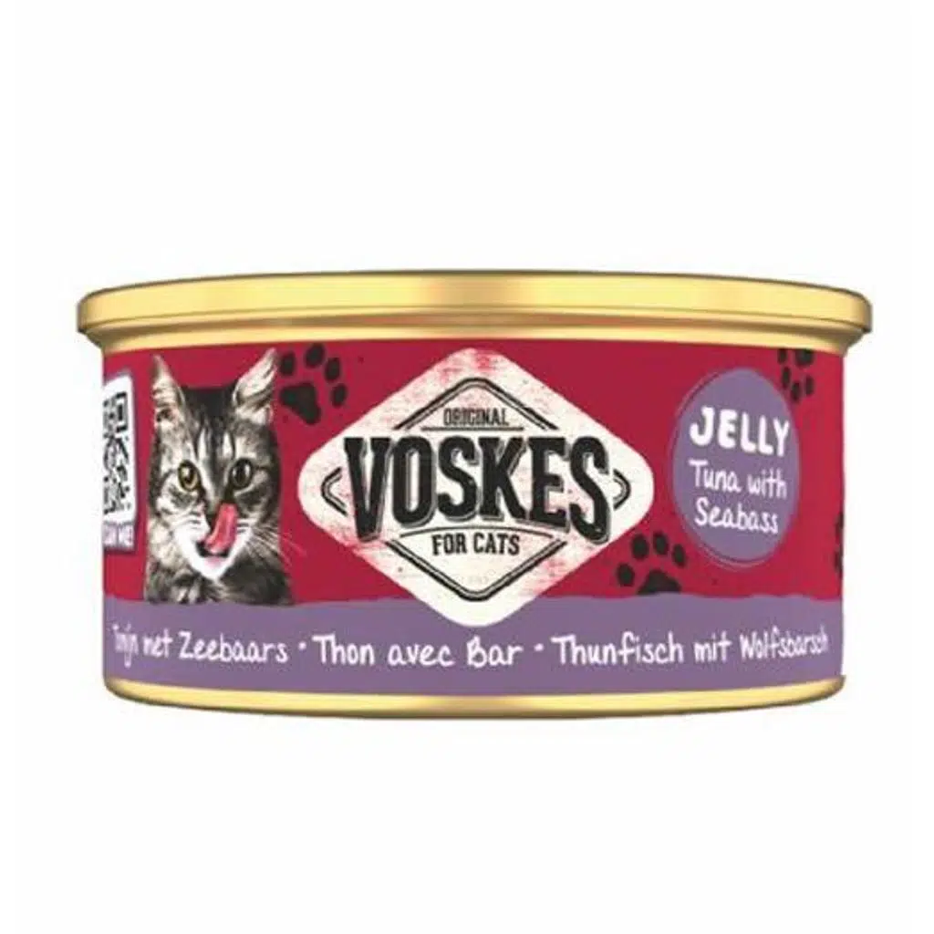 Voskes Ton Balıklı ve Levrekli Kedi Konservesi 85GR