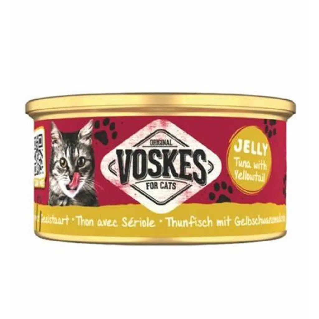 Voskes Ton ve Sarı Kuyruk Balıklı Kedi Konservesi 85 Gr