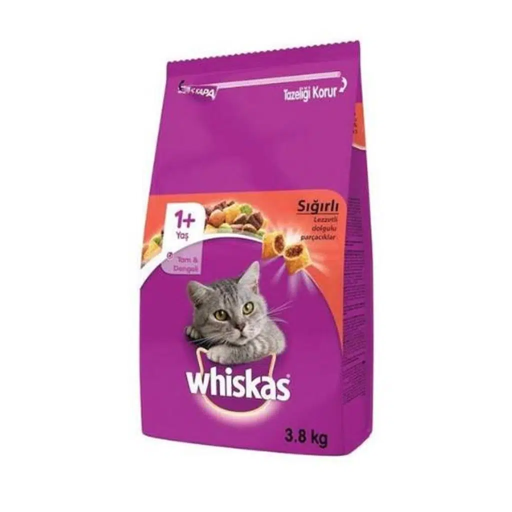 Whiskas Biftekli/Havuçlu Kedi Maması 3.8 Kg