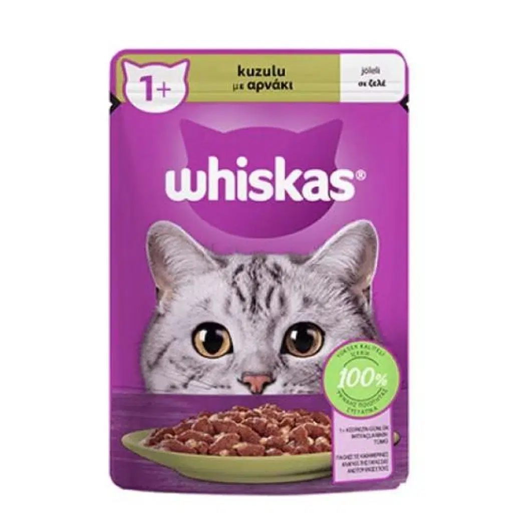 Whiskas Pouch Jöle İçinde Kuzulu Kedi Konservesi 85gr
