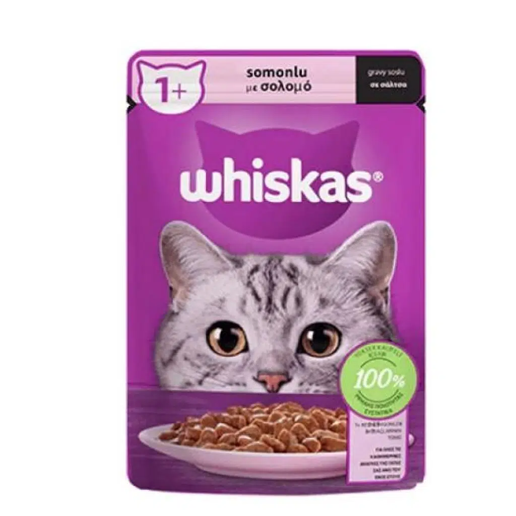 Whiskas Pouch Sos İçinde Somonlu Kedi Konservesi 85gr