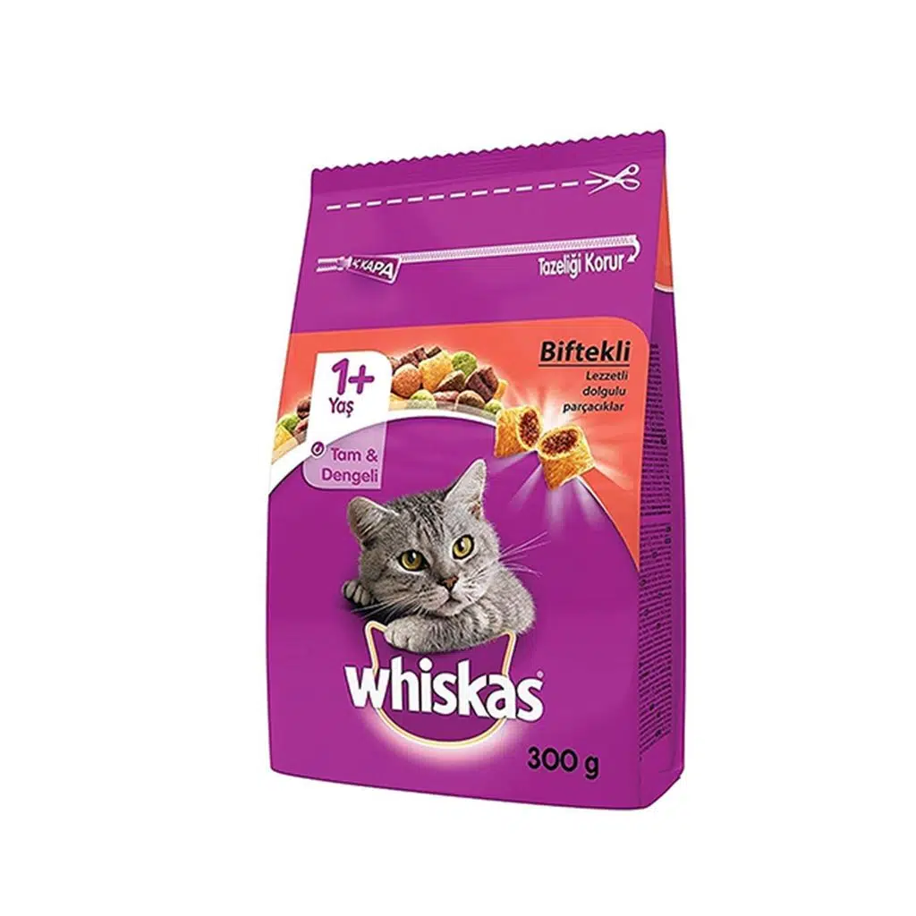 Whiskas Sığır Etli Ve Havuçlu Kedi Maması 300gr