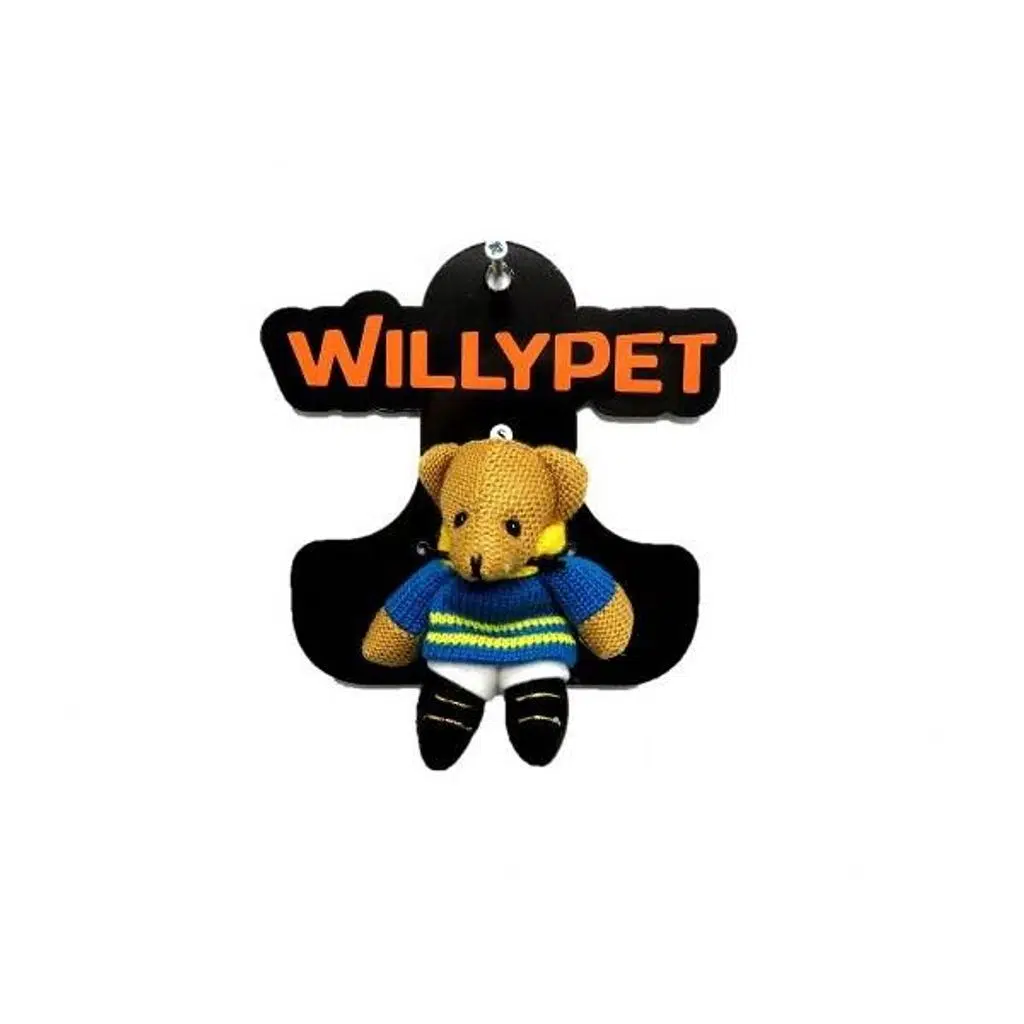 WİLLYPET ÖRGÜ KAZAKLI MAVİ AYICIK KEDİ OYUNCAK