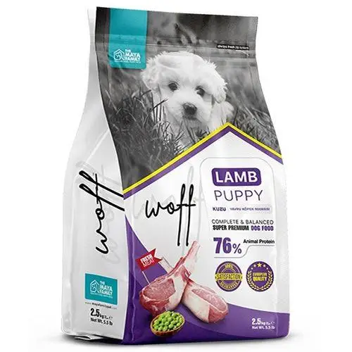 Woff Dog Puppy Kuzu Etli Köpek Maması 2.5 KG