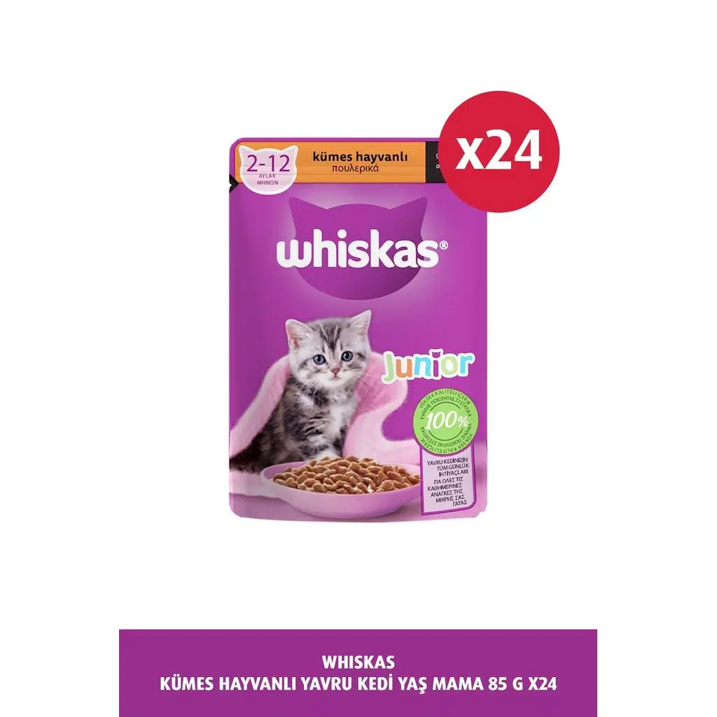 Yavru Kümes Hayvanlı Poşet Kedi Mama 85 gr X 24