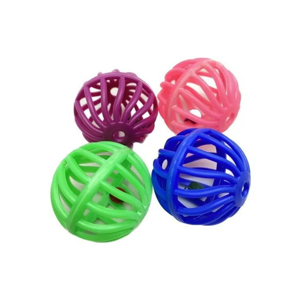Zampa 4 cm Çıngıraklı Yuvarlak Top Kedi Oyuncağı 4 lü