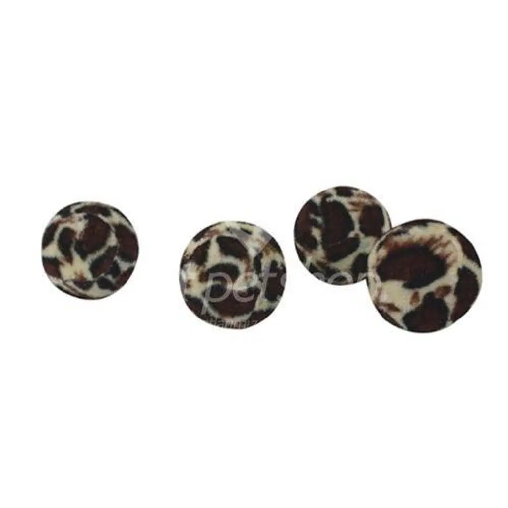 Zampa Dörtlü Leopar Desenli Kedi Oyuncak Seti, 4,5 cm