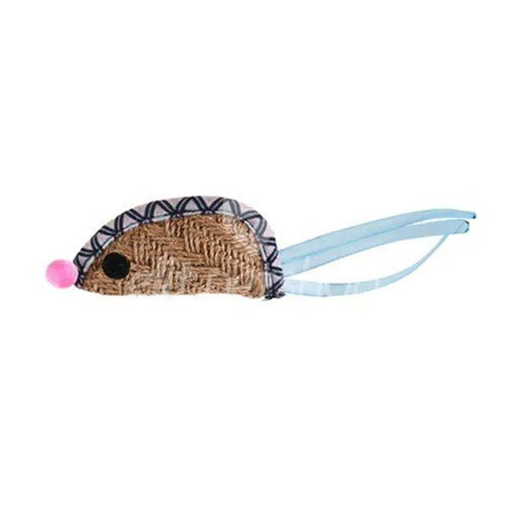 Zampa Kahverengi Hasır Fare Kedi Oyuncağı, 18x4,6 Cm