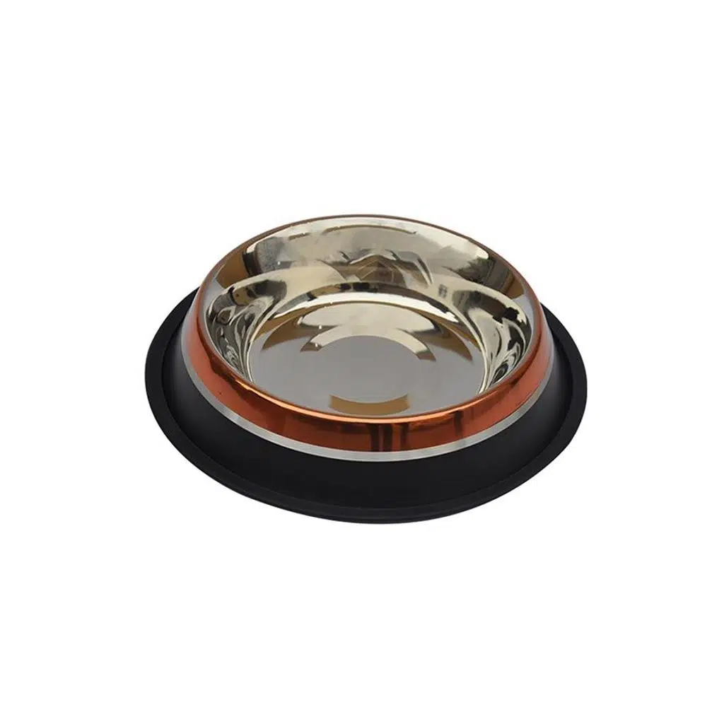 Zampa 24 OZ Kaymaz Tabanlı İki RenkiÇelik Mama/Su Kabı 