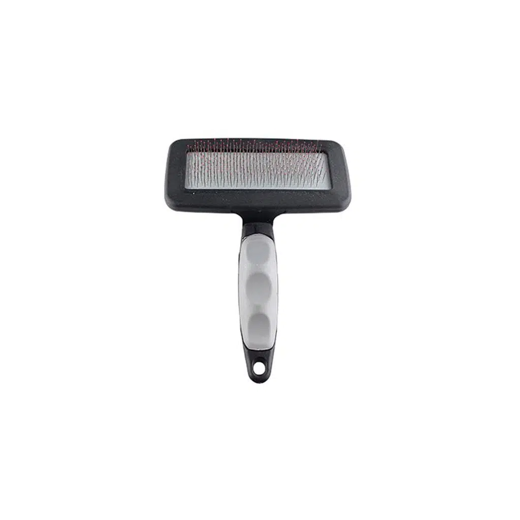 Zampa Slikon Top Başlıklı Kedi/Köpek Tarak L 16x12cm, Gri